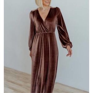 Baltic Born Sadie Dusty Plum Velvet Maxi